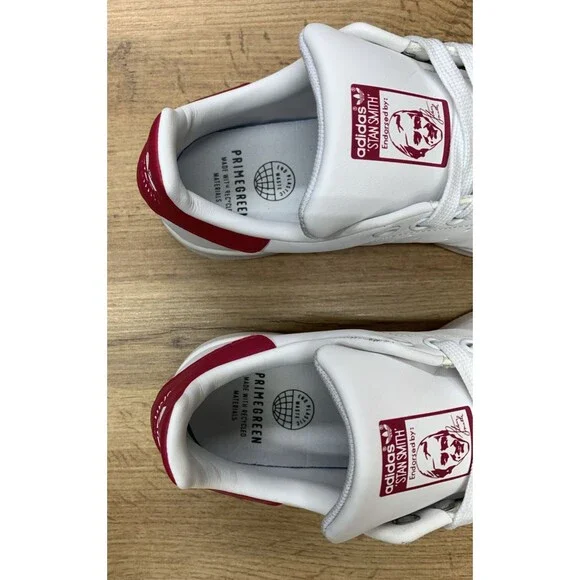 adidas Stan Smith Cloud White Bold Pink Low Top Sneaker Shoes FX7522 (GS) Size 6 - Picture 9 of 12